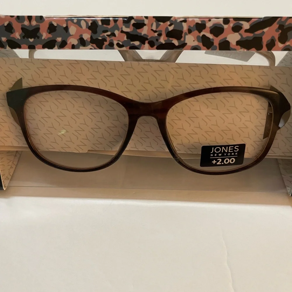 Jones New York Designer Reading Glasses 3 Pieces +2.00 New